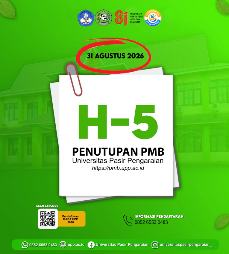 PMB Universitas Pasir Pengaraian ditutup 31 Agustus 2026, Rektor UPP Imbau Calon Mahasiswa Segera Mendaftar